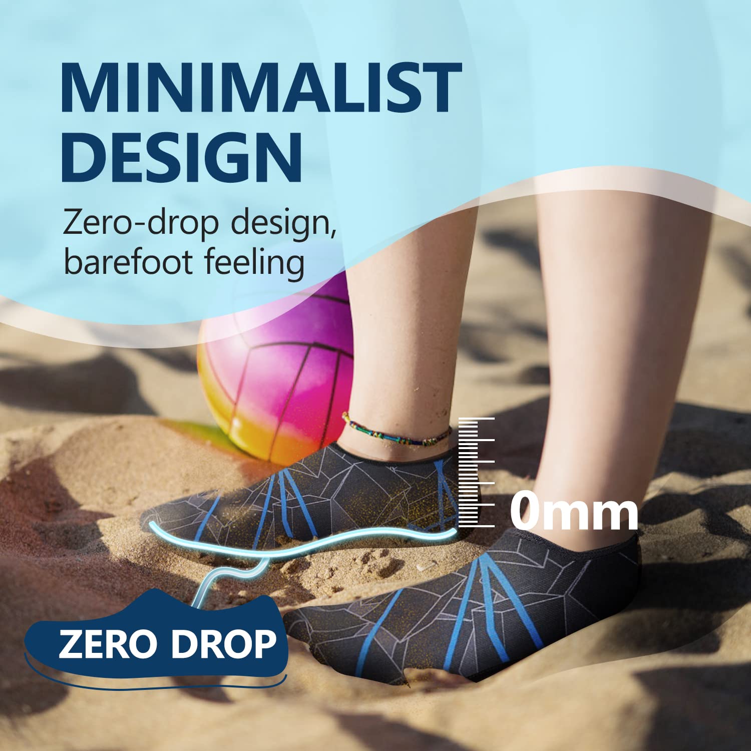 JACKSHIBO Water Shoes for Women & Men - Quick-Dry Swim Shoes, Aqua Socks for Swimming, Beach, Pool, Yoga & Surfing | Cruise Essentials & Water Activities