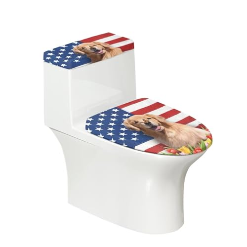 Golden Retriever Usa Flag