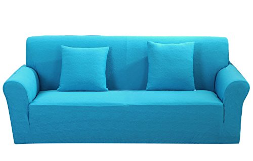 Baroque Style Solid Sofa Cover Slipcover - Stretch Elastic Fabric Sofa Protector for 3 Seater (75