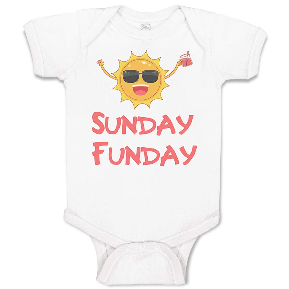Custom Baby Bodysuit - Funny 'Sunday Funday' Cotton Onesie for Boys & Girls | Perfect for Weekend Outings & Family Photos