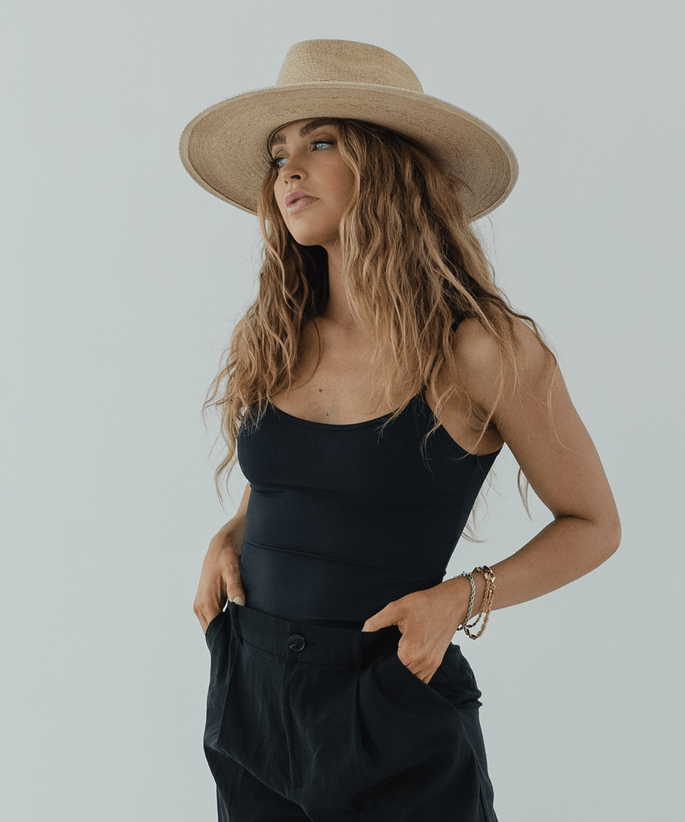 Cara Loren Women's Straw Hat - Wide Brim Sun Hat for Beach, Summer, and Outdoor Activities | UPF 50+ Sun Protection | Boho Fashion Accessory