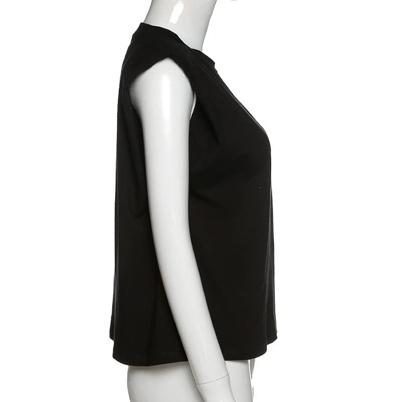 Trendy Women's Y2K Sleeveless Crop Top - Aesthetic E-Girl Fashion Basic Tank Top & Cami Vest | Perfect for Summer Outfits, Music Festivals & Streetwear Looks