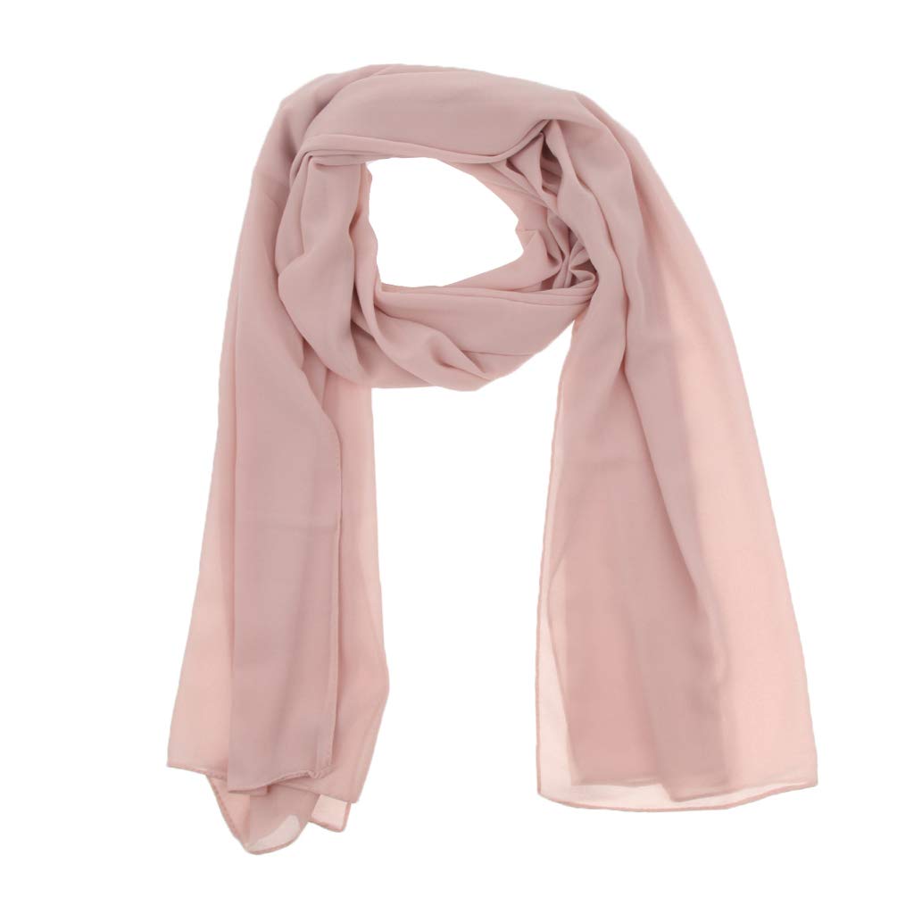 AMLESO Women's Solid Color Bubble Chiffon Scarf - Soft Muslim Hijab Head Wrap Shawl for Daily Wear, Prayer, and Fashion Accessories