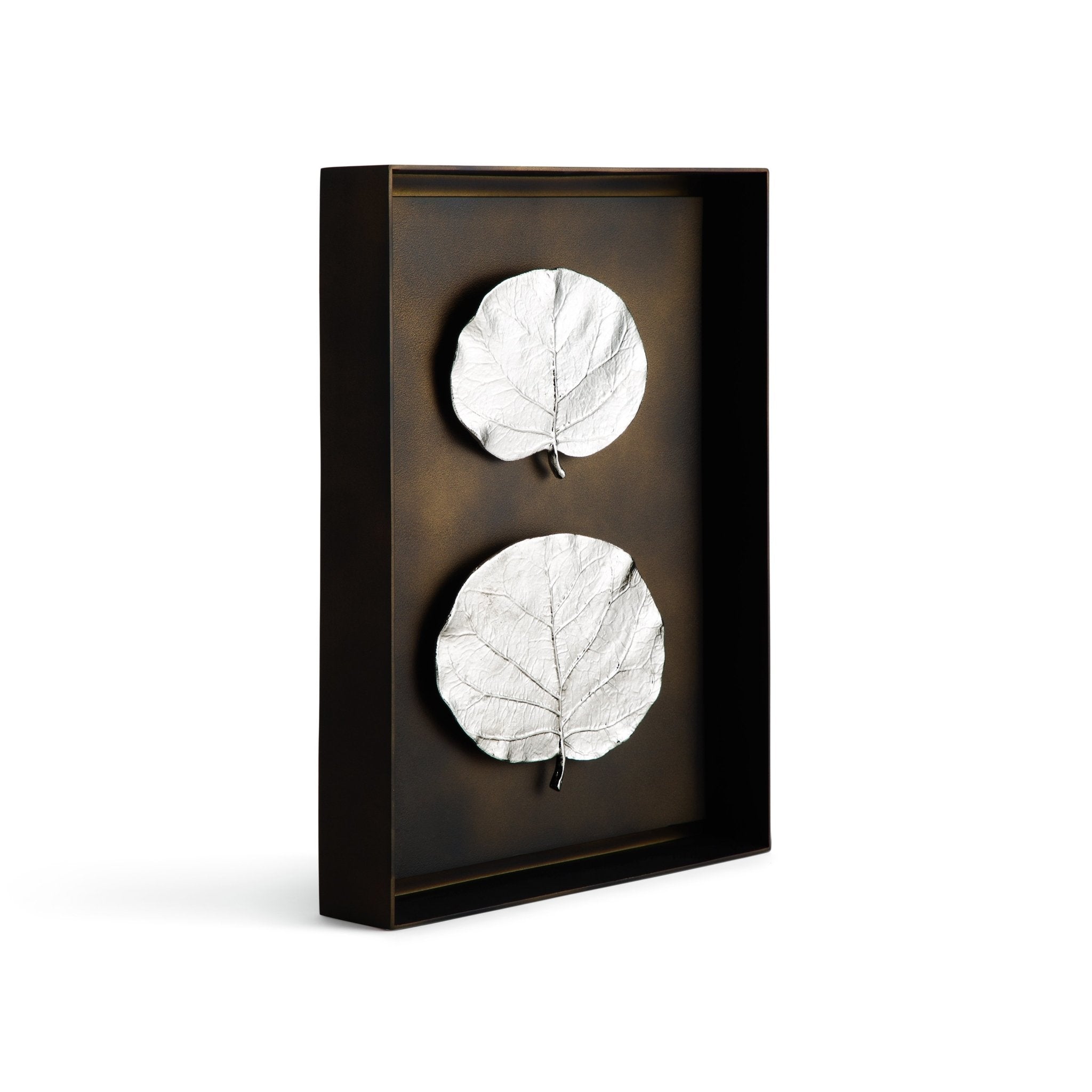 Botanical Leaf Shadow Box Wall Art - Handmade Pressed Flower Frame for Home Decor, Wedding, Nursery & Office - Unique Nature-Inspired Gift Idea