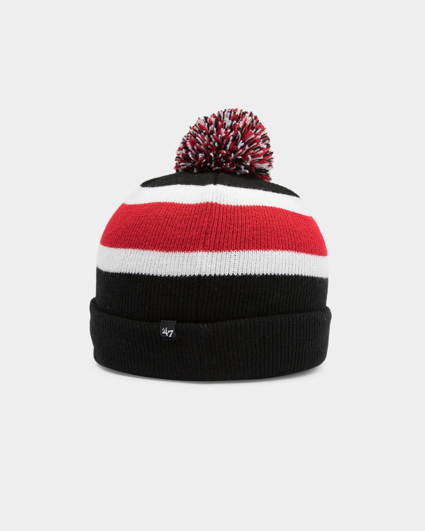 47 Brand Chicago Blackhawks Breakaway Cuff Knit Black NHL Hockey Beanie - Winter Warm Hat for Men & Women - Perfect for Games, Outdoor Activities & Cold Weather