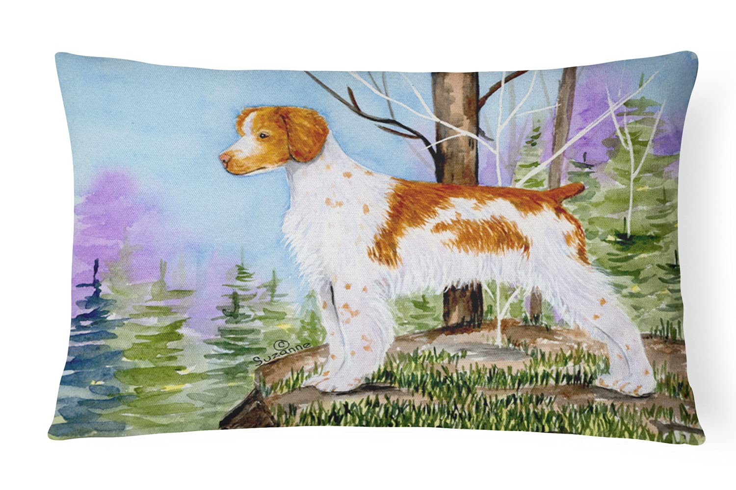 Caroline's Treasures SS8663PW1216 Setter Dog Canvas Fabric Decorative Pillow - Machine Washable Indoor/Outdoor Throw Pillow for Couch, Bed, Patio (12x16 Inches) - Perfect for Living Room, Bedroom & Outdoor Decor