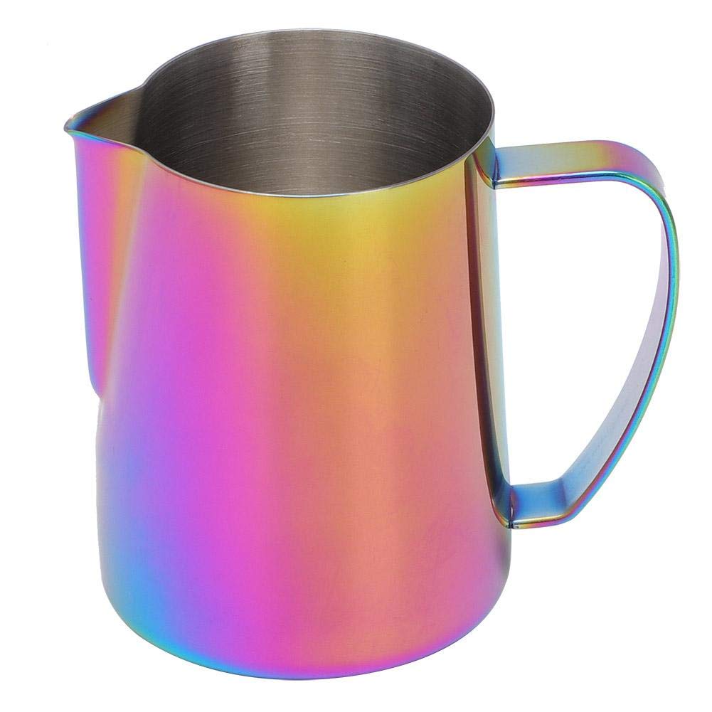 600ml Stainless Steel Milk Frothing Pitcher - Professional Coffee Frother Jug for Latte Art, Cappuccino & Hot Chocolate (Colorful) | Perfect for Home Baristas & Coffee Shops