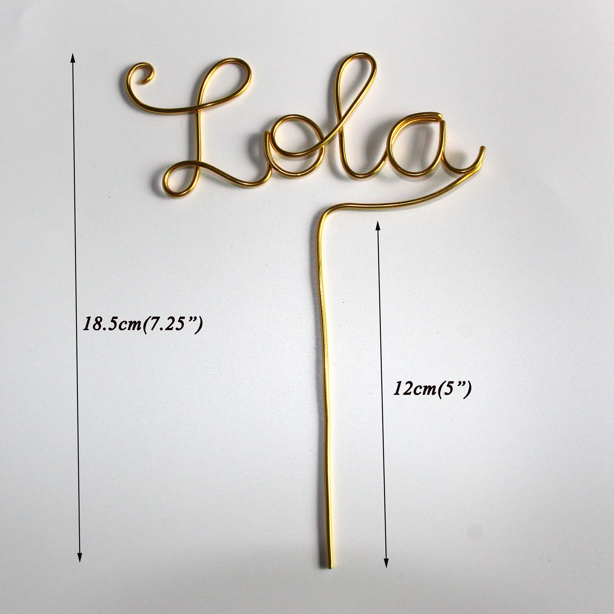 Custom Personalized Name Cake Topper - Birthday, Wedding, Baby Shower Decorations - Elegant Wire Cake Topper for Special Occasions - Perfect for Anniversary, Graduation & Celebration Cakes