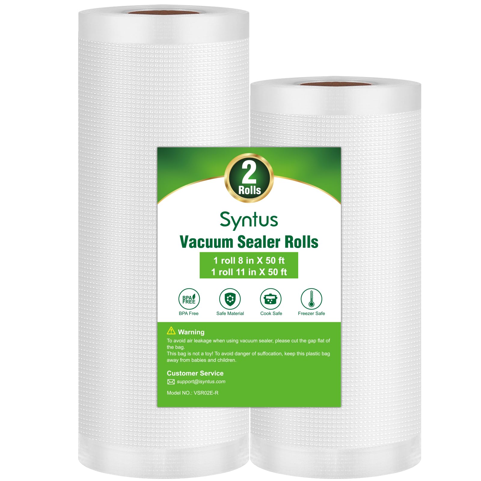 Syntus Commercial Grade Vacuum Sealer Bags for Food Storage - 8