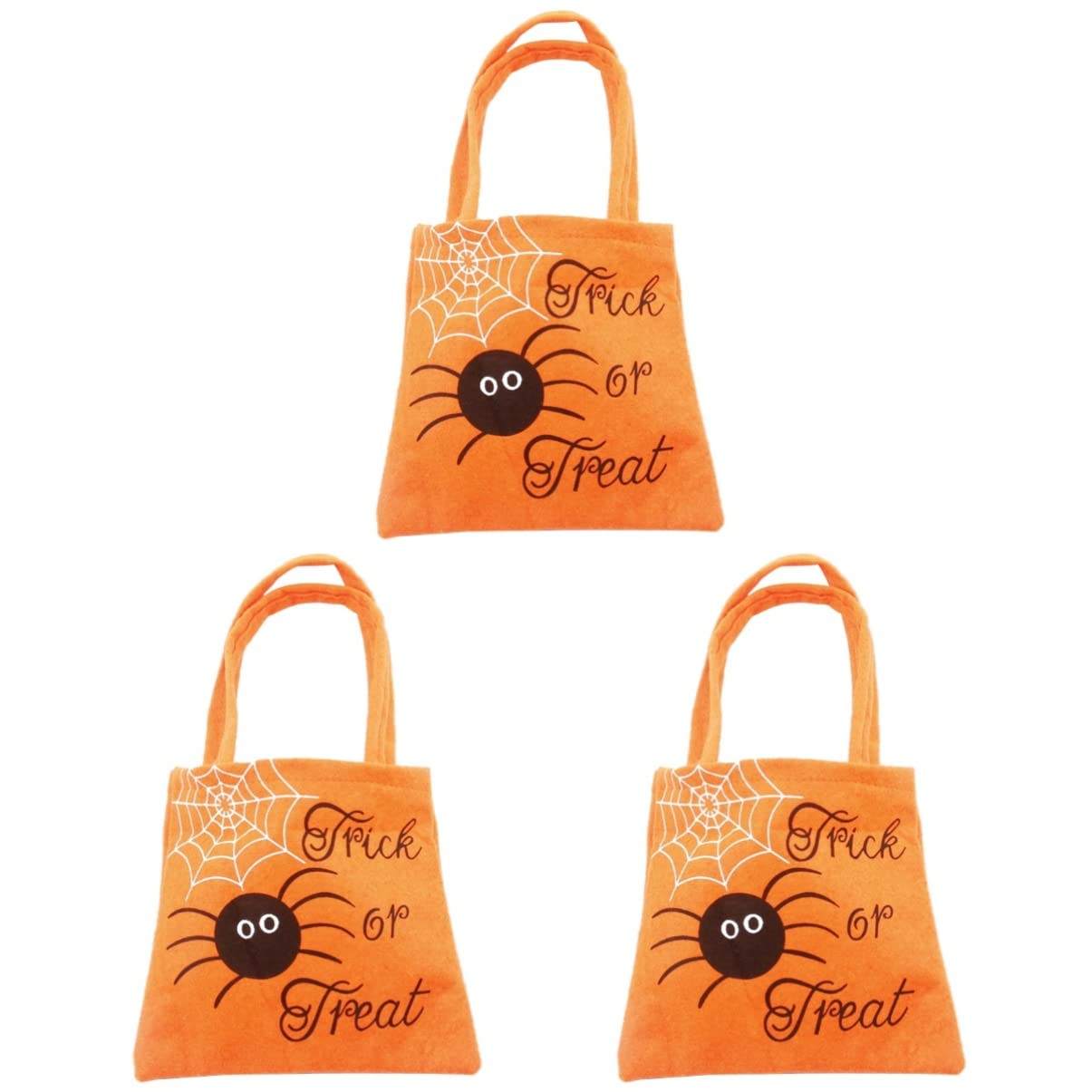 3-Pack Halloween Candy Bags for Trick or Treat - Reusable Halloween Treat Bags for Kids, Party Favors & Candy Collection - Perfect for Halloween Parties, School Events & Neighborhood Trick-or-Treating