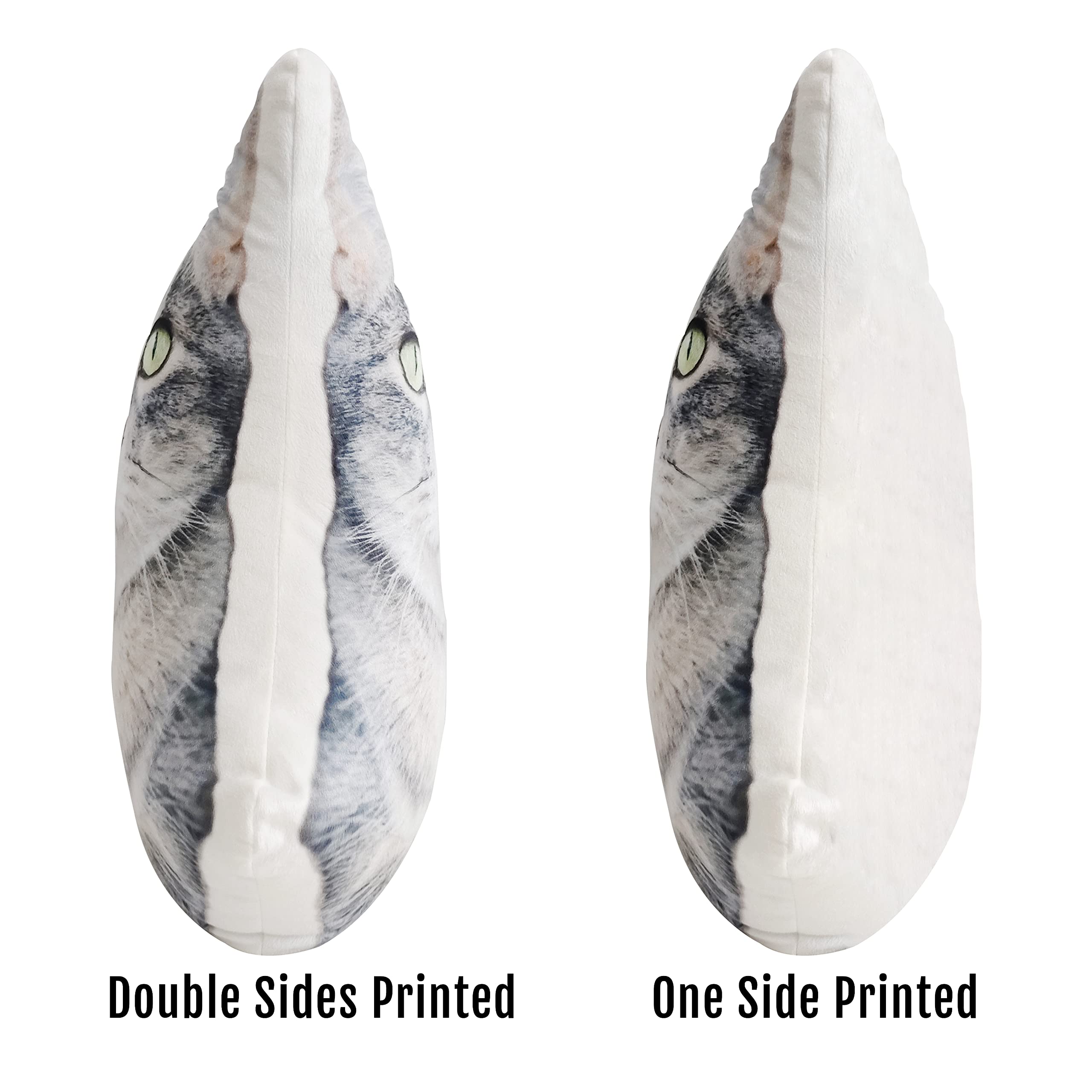 Custom Pet Pillow with Photo - Personalized Dog & Cat Face Pillow Gift, Double-Sided Printed Memorial Keepsake (14 Inch) - Perfect for Pet Lovers, Home Decor, and Heartfelt Gifts