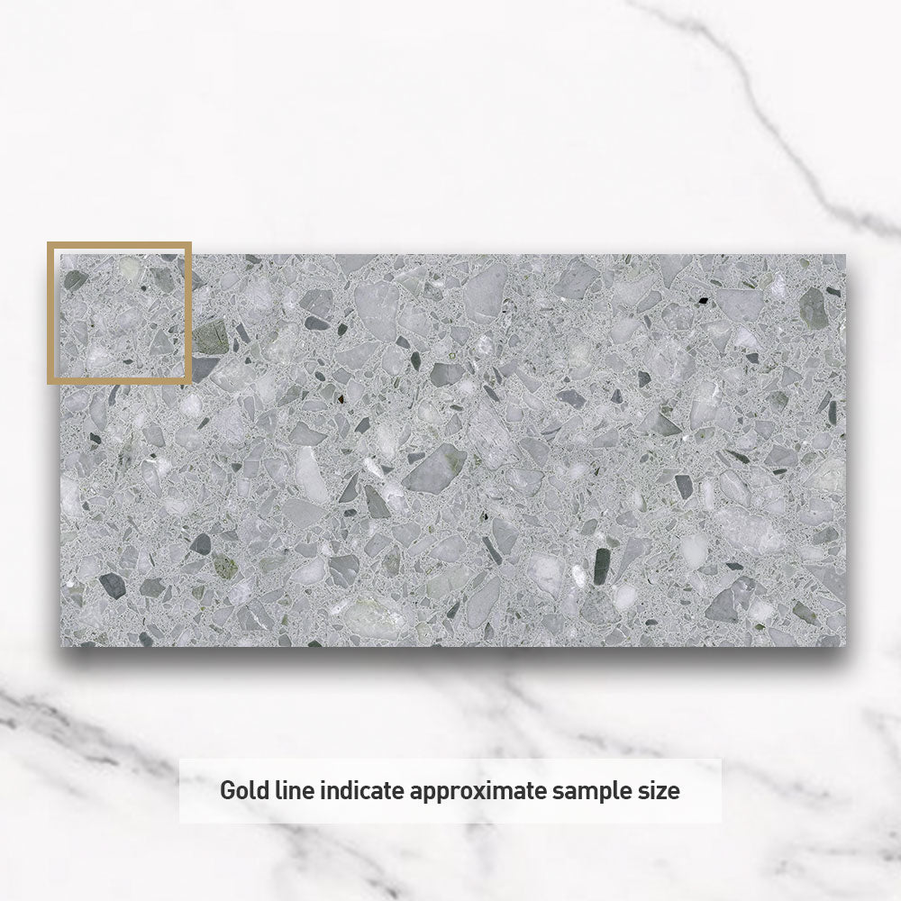 Moderna Grey 300x600mm Matte Terrazzo Porcelain Tile - Premium Flooring for Bathroom, Kitchen & Living Room Decoration