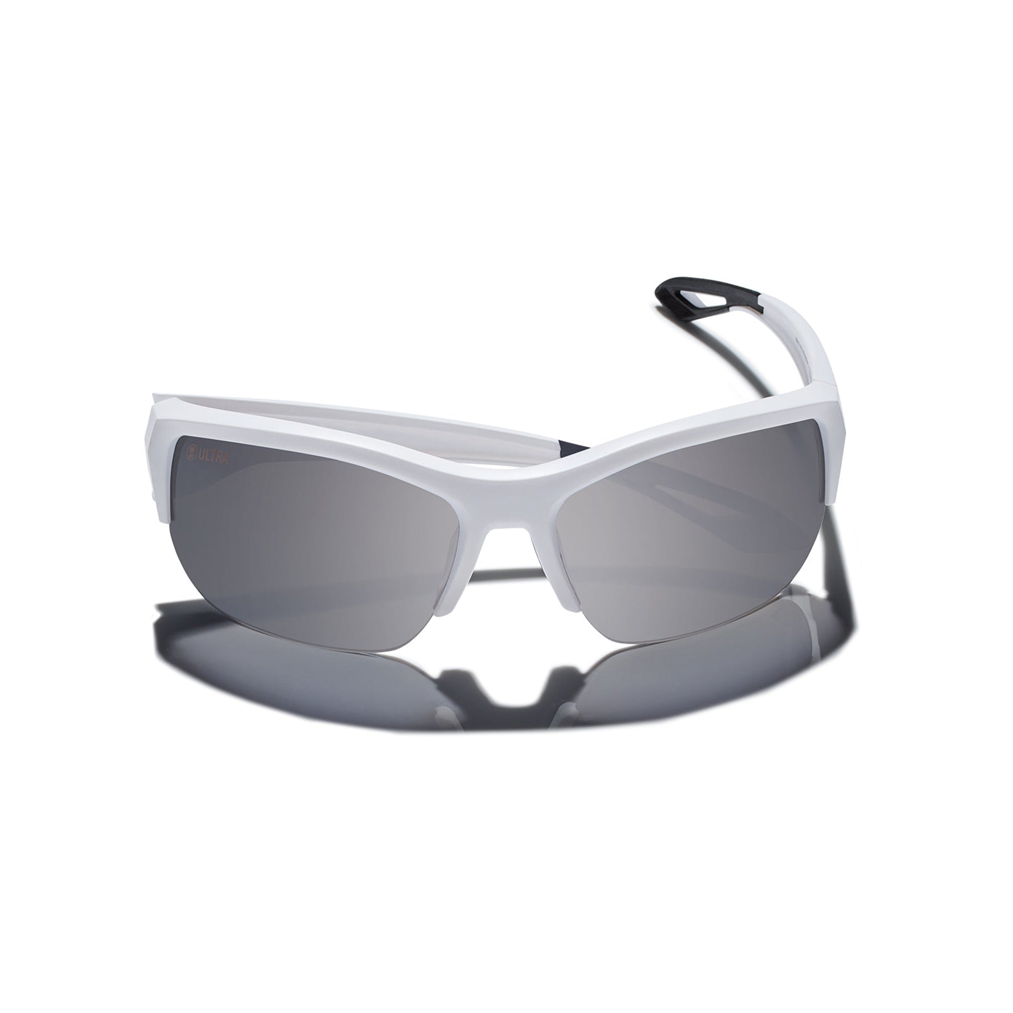 Arcata SR Polarized Sunglasses for Men & Women - Matte White / Ultra Black Lenses - UV Protection for Driving, Fishing & Outdoor Activities