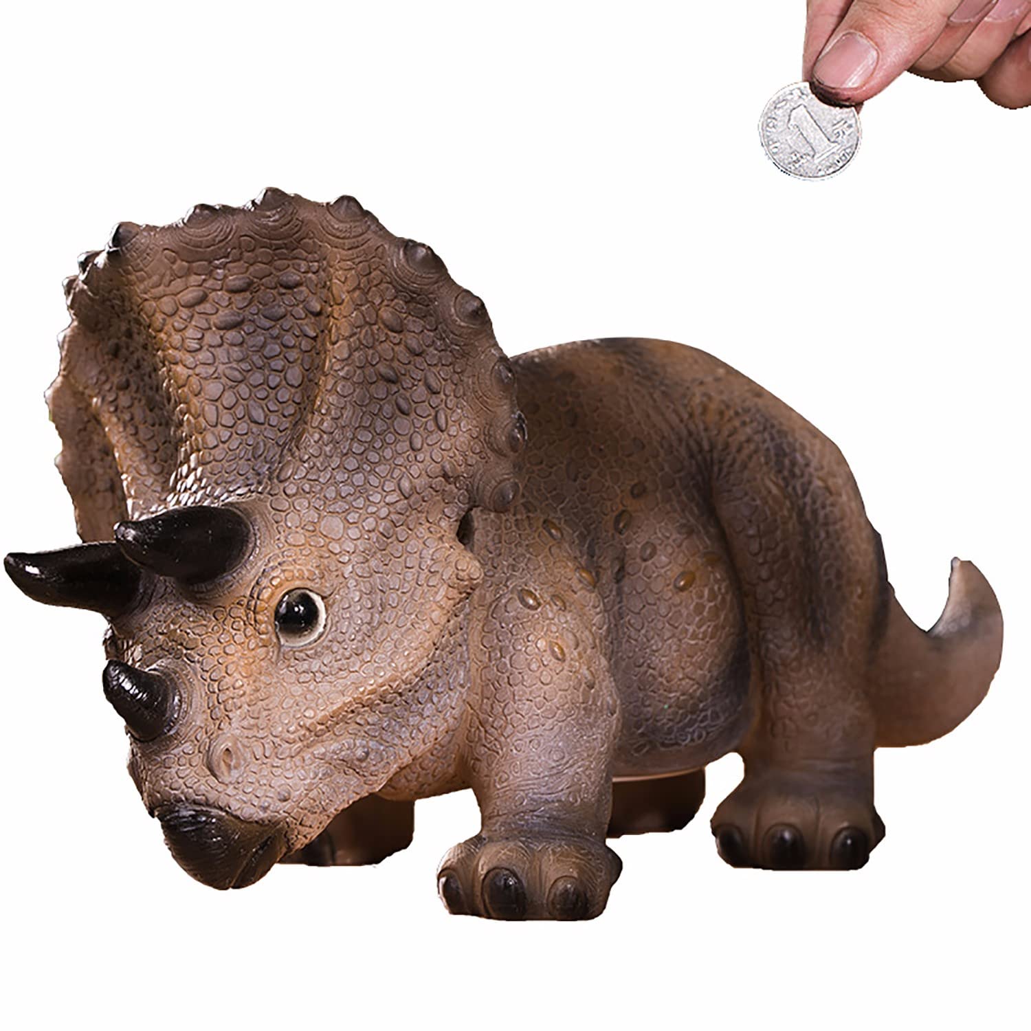 Dinosaur Piggy Bank Toy - Jurassic World T Rex & Triceratops Coin Money Saver Box for Kids | Fun Savings Gift for Christmas, Birthday & Home Decoration | Perfect for Kids' Room, Playroom & Educational Savings