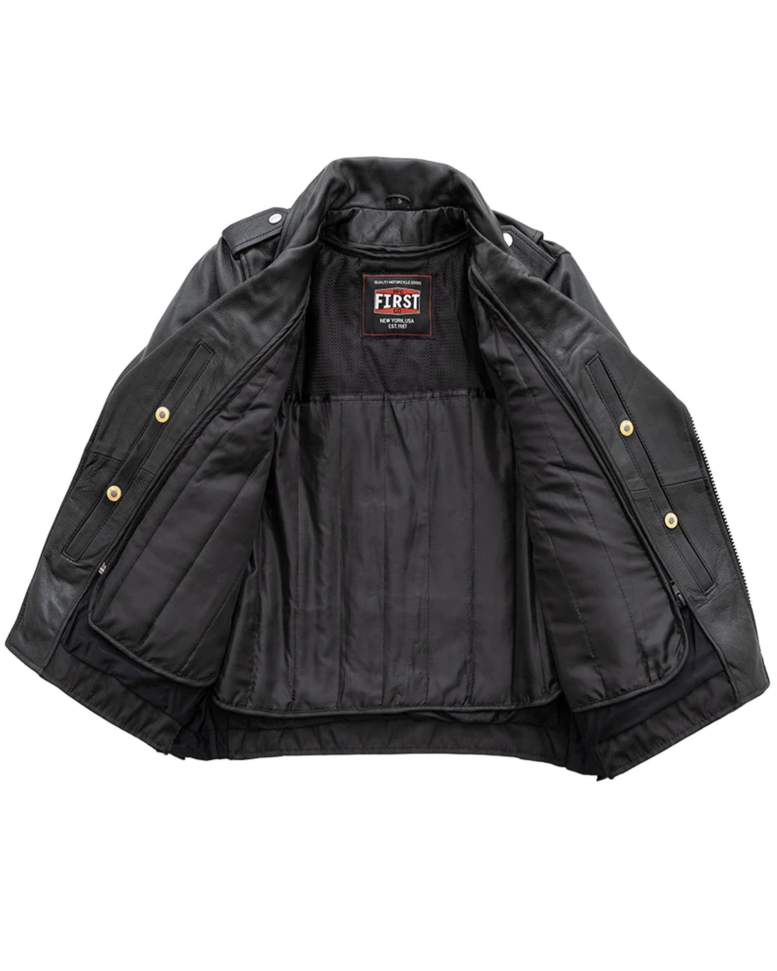 First Mfg Co - Popstar Women's Motorcycle Leather Jacket - Biker Riding Jacket for Women - Stylish & Durable for Motorcycle Rides & Outdoor Adventures