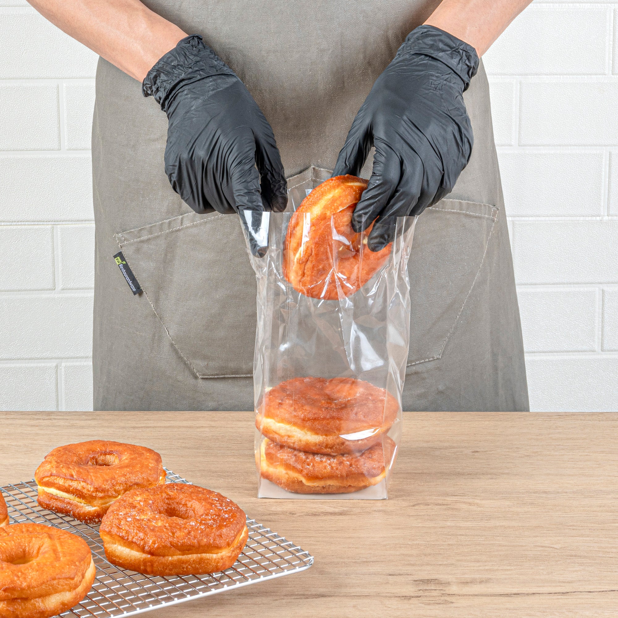 Clear Plastic Gusset Bags with Flat Bottom - 4