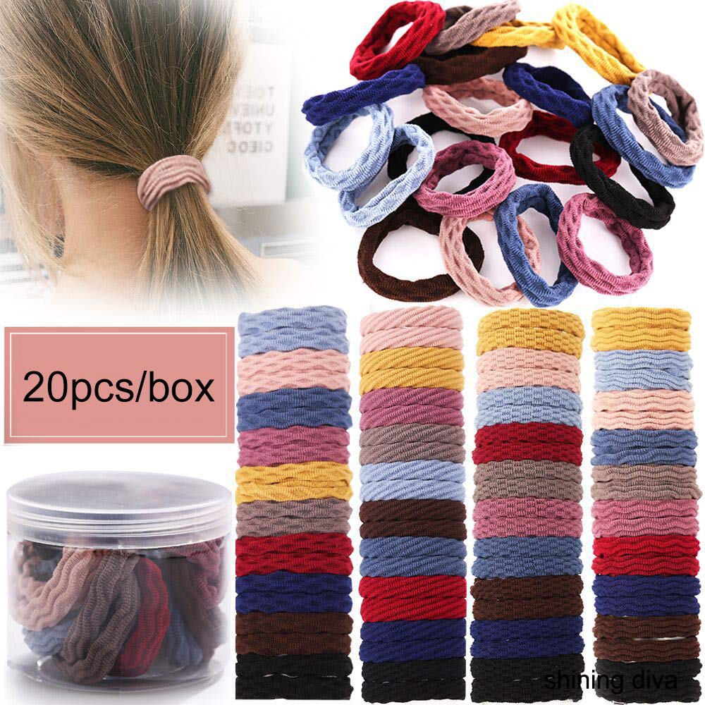 Shining Diva Fashion 20pcs Hair Accessories Set - Trendy Elastic Hair Bands for Women & Girls | Perfect for School, Work, Parties & Everyday Styling