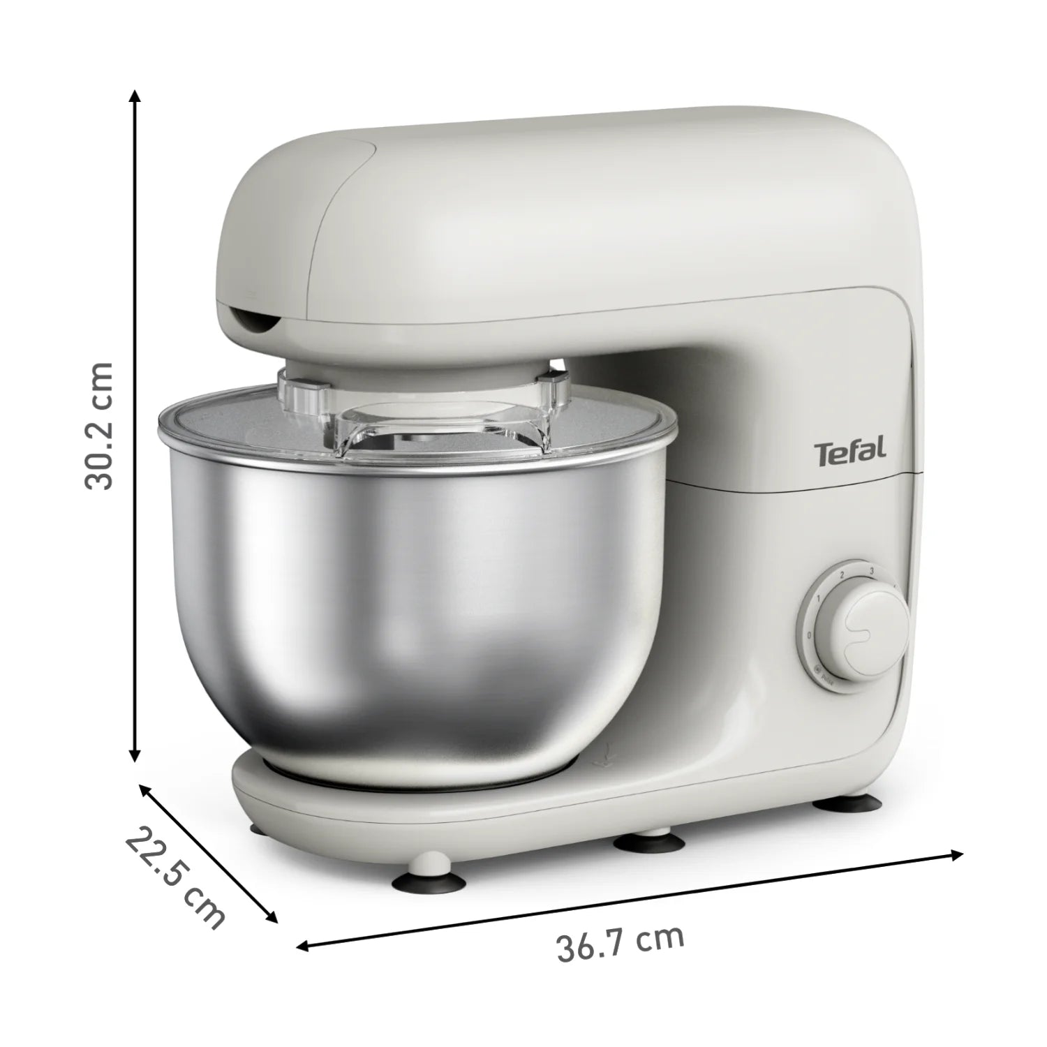 Tefal QB1601 Bake Essential Stand Mixer - 5.5 Qt White Electric Mixer for Baking, Dough, Cake & Cookies - Perfect for Home Kitchen & Professional Bakers