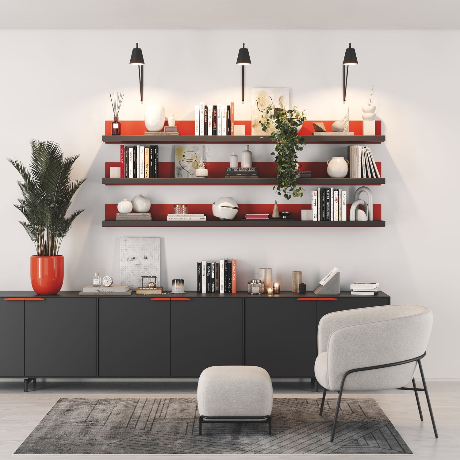 Skaksel Cherry Floating Shelf - Rustic Wood Wall Shelf for Bathroom, Kitchen, Living Room Decor - Easy Install Hanging Shelves for Home Organization