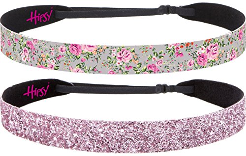 Wide L. Pink & Pink Glitter 2pk