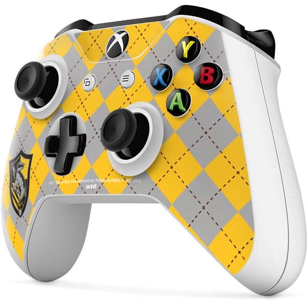 Officially Licensed Warner Bros Hufflepuff Crest Gaming Skin for Xbox One S Controller - Premium Vinyl Decal Sticker - Perfect for Harry Potter Fans & Gaming Enthusiasts - Great for Customizing Your Controller & Showing House Pride
