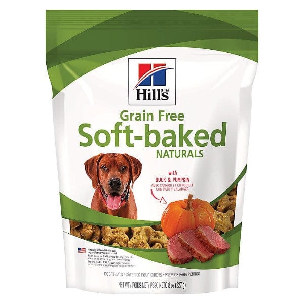 Hill's Grain Free Soft Baked Dog Treats with Duck & Pumpkin - Natural, Healthy Snacks for Training & Rewarding Your Pet