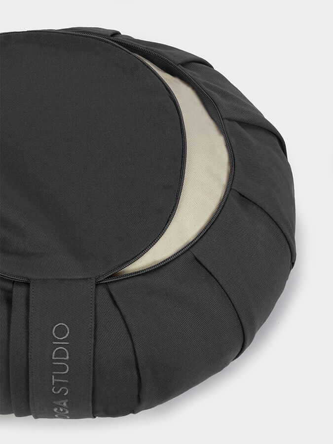 Organic Buckwheat Zafu Meditation Cushion - Round Yoga Pillow for Comfortable Seating, Posture Support & Zen Practice - Perfect for Home, Studio & Meditation Spaces