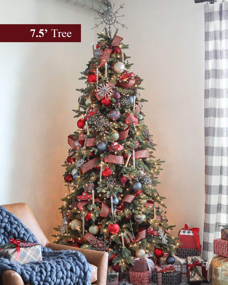 Balsam Hill 6.5ft Pre-Lit Stratford Spruce Artificial Christmas Tree with LED Clear Lights - Perfect for Holiday Home Decor & Festive Celebrations