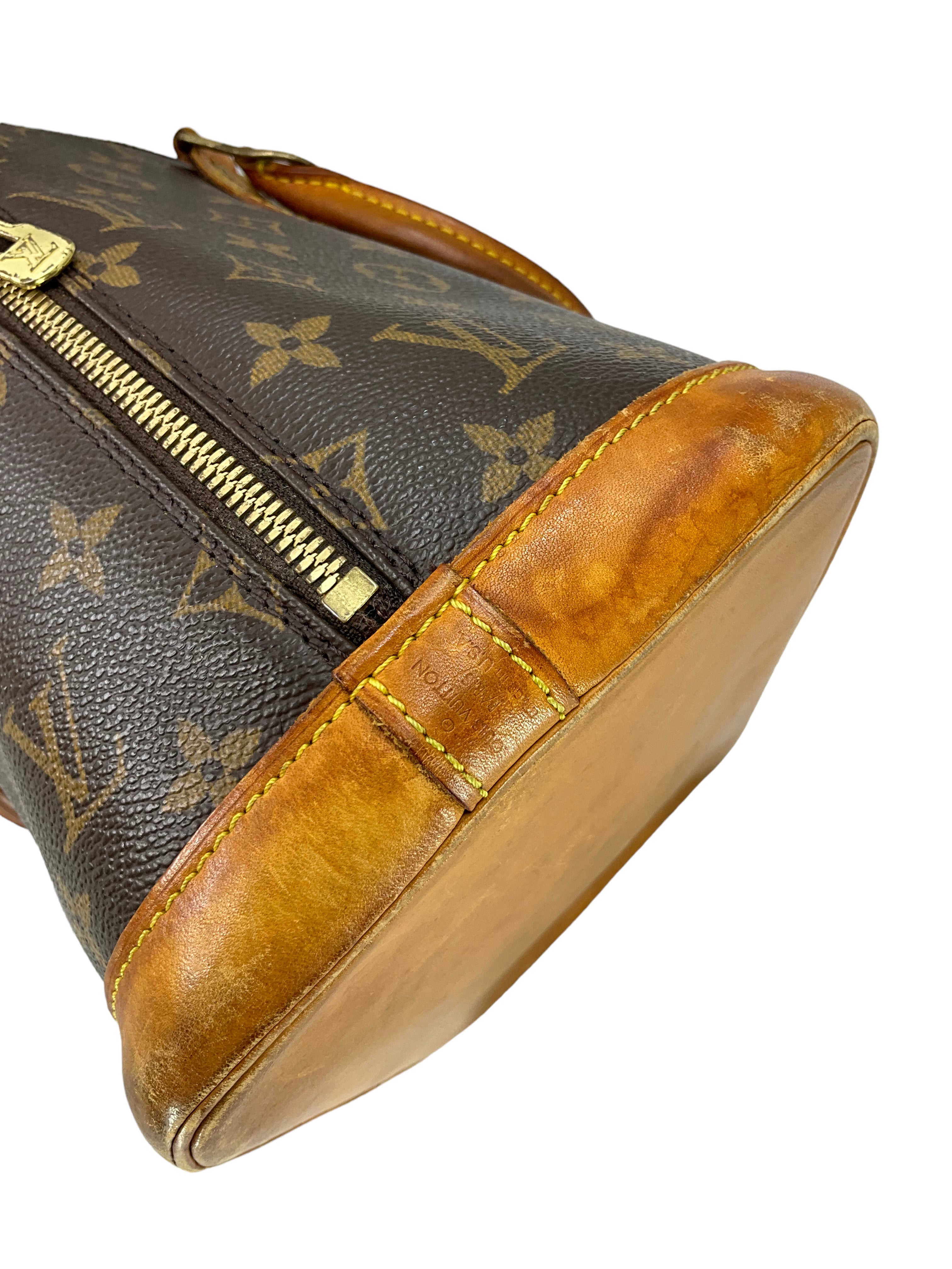 Louis Vuitton Alma MM Monogram Canvas Handbag - Luxury Designer Shoulder Bag for Women, Perfect for Work, Travel & Everyday Use