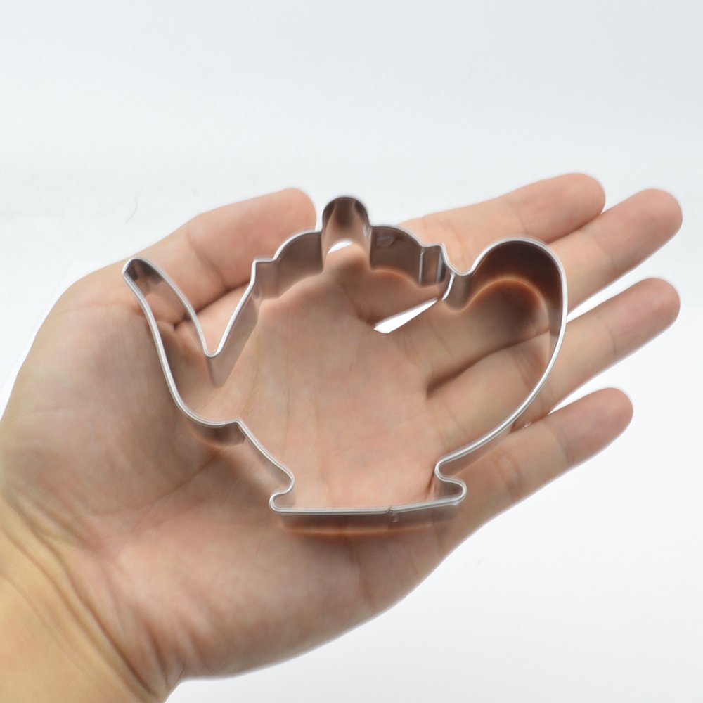Premium Stainless Steel Tea Pot & Cup Cookie Cutter Set - 3D Baking Tools for Tea Party, Christmas Cookies, DIY Desserts & Holiday Decorations