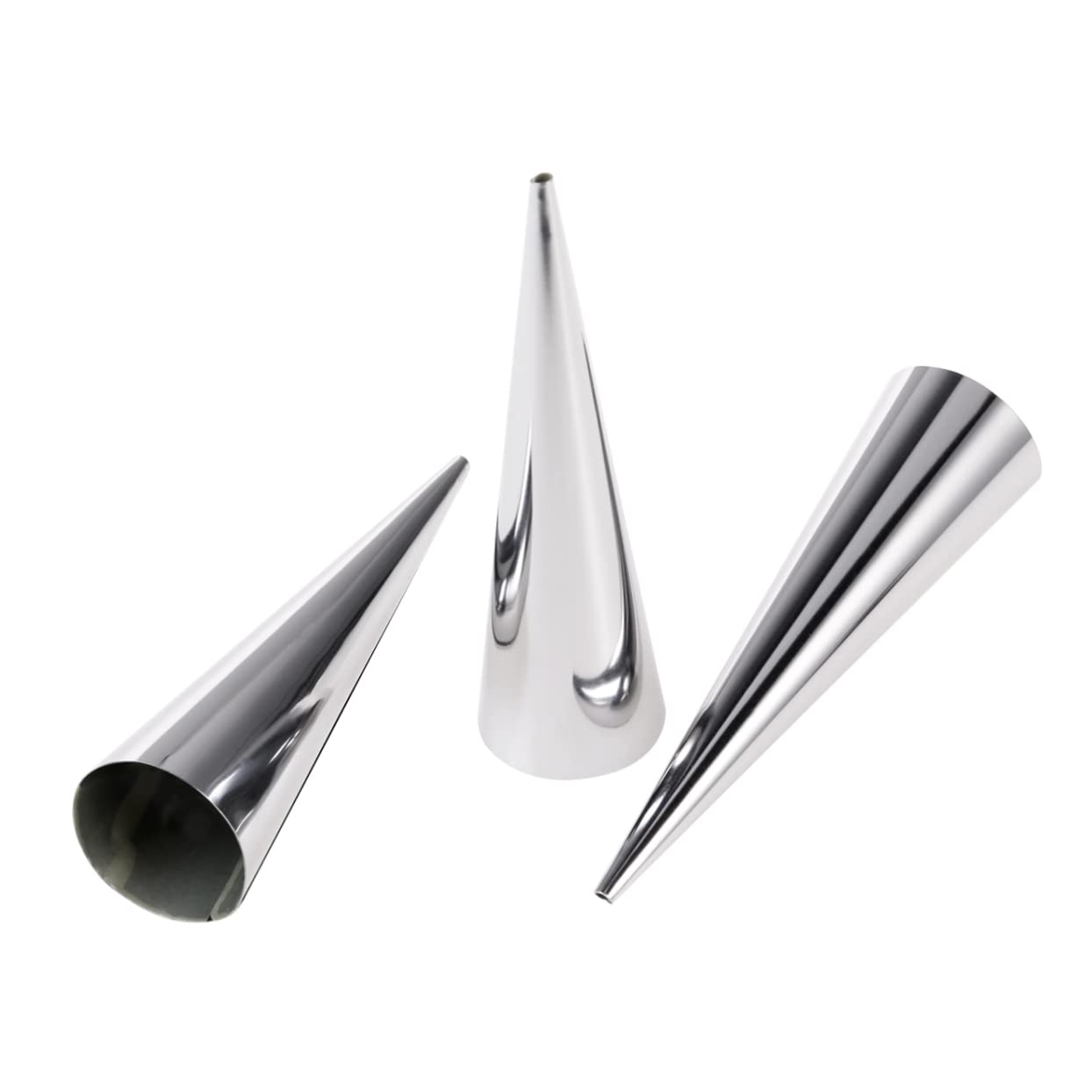DECHOUS Stainless Steel Bread Cone Molds - Large Size Reusable Baking Pastry Shell Molds for Professional & Home Bakers | Perfect for Croissants, Eclairs, Cannoli & Dessert Presentation