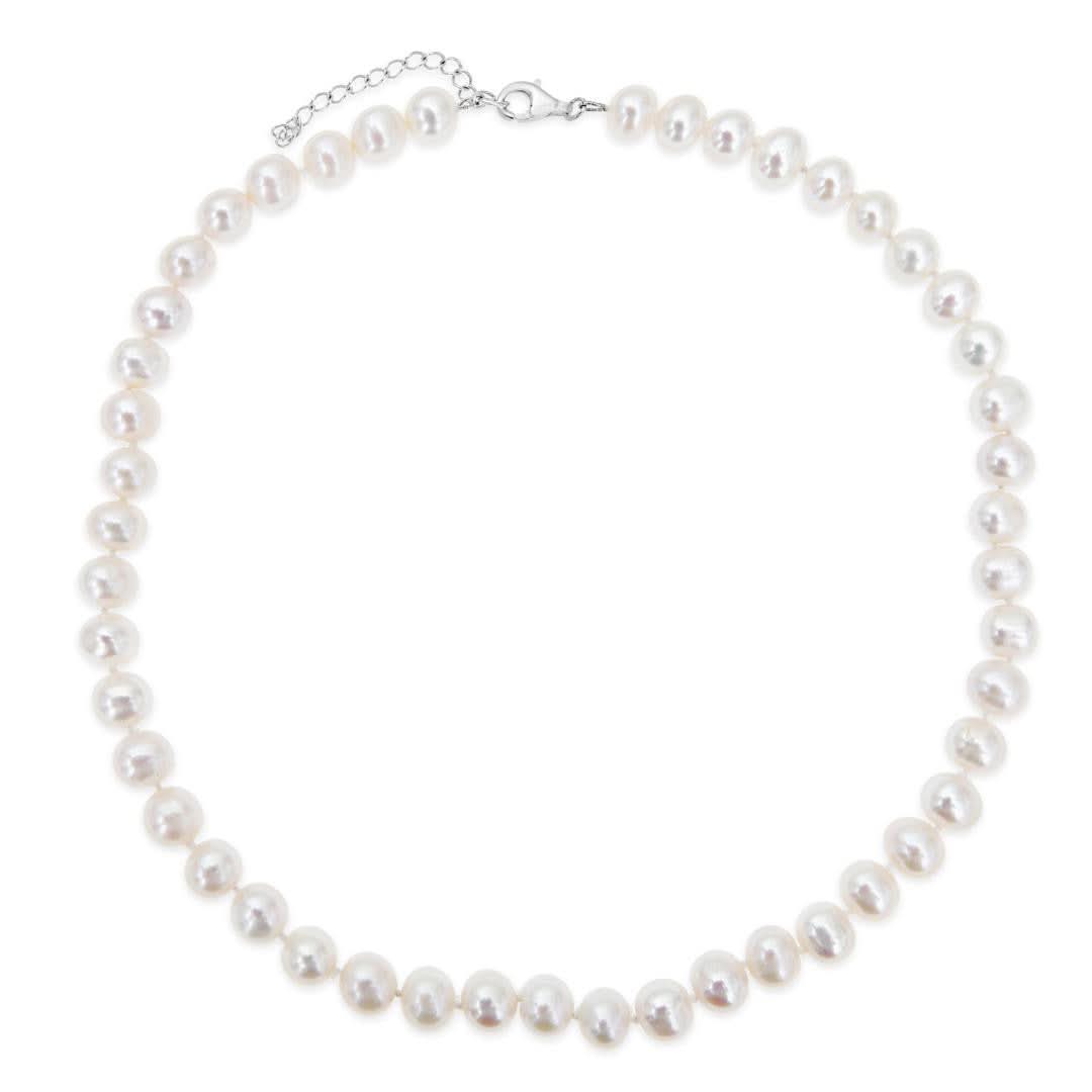 Elegant Classic Pearl Necklace with Ivory Beads - Perfect for Weddings, Parties & Formal Occasions