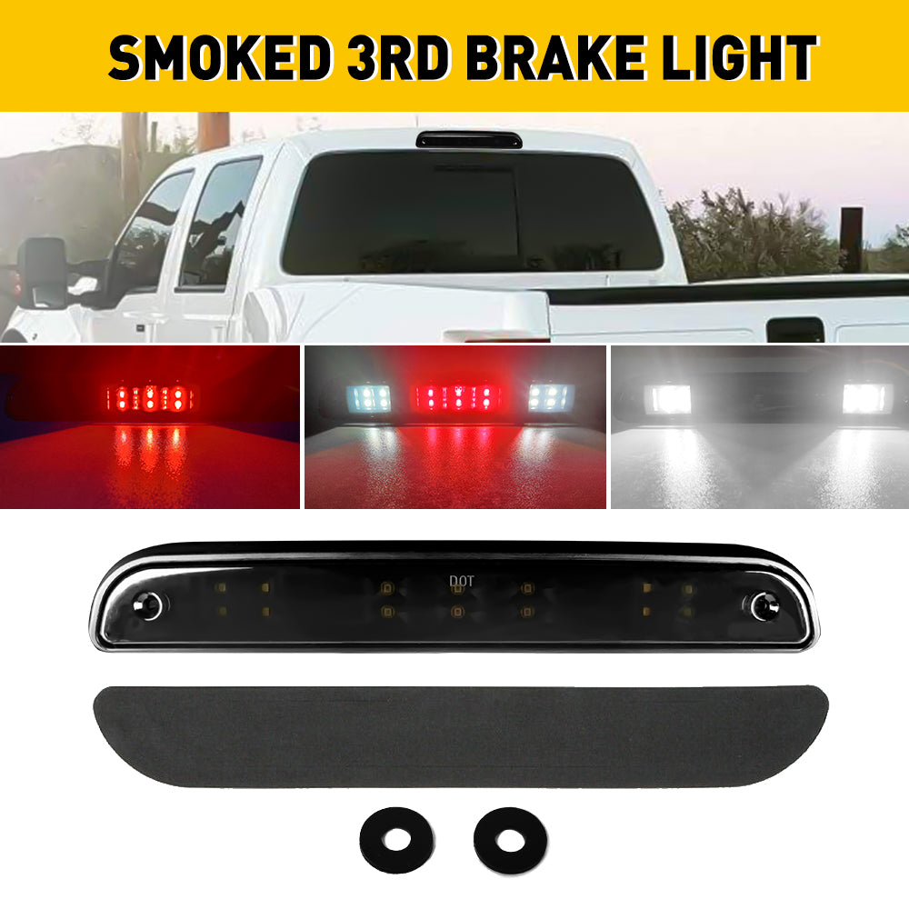 Smoked Lens LED Third Brake Light Replacement for 1992-1996 Ford Bronco & 1994-1997 F150 F250 F350 Trucks - Durable, Bright, Easy Installation - Perfect for Off-Roading, Night Driving & Enhanced Safety