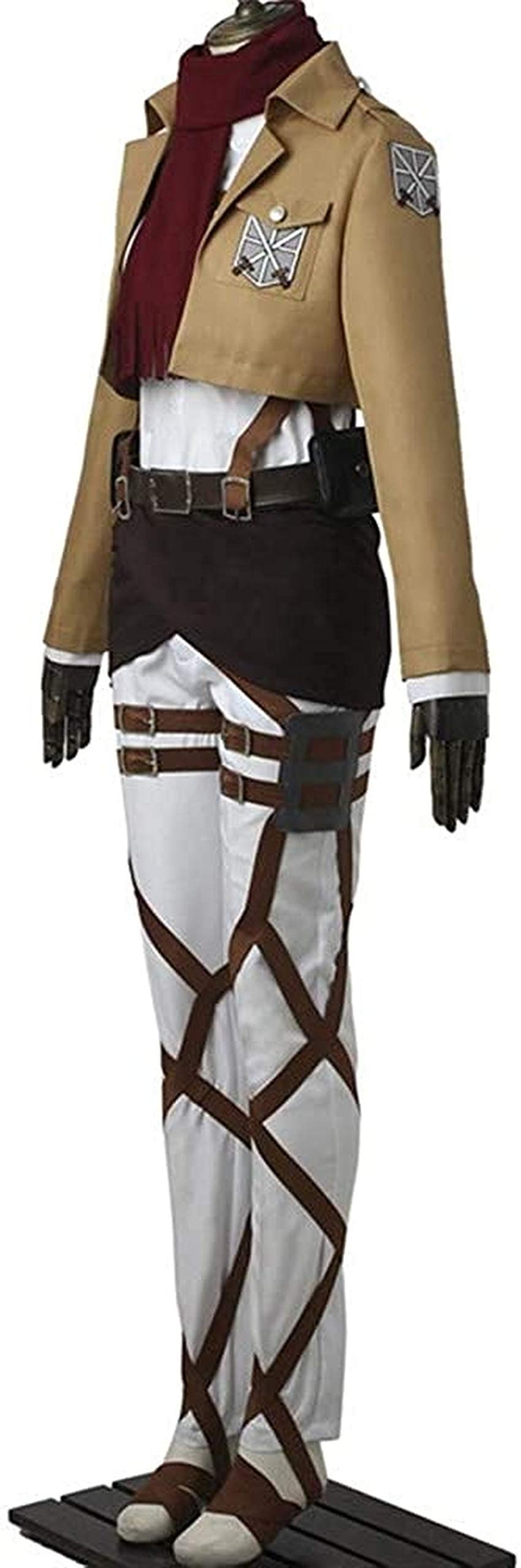 Titan Mikasa Ackerman Cosplay Costume Full Set - Attack on Titan Training Corps Uniform for Women | Anime Convention, Halloween, Cosplay Events