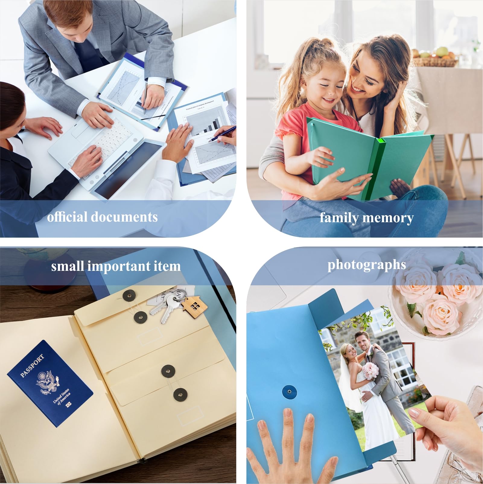 Essential Document Organizer Binder - Estate Planning, Important Papers & File Storage for Office, School & Work - Green (Perfect for Emergency Preparedness & Life Organization)