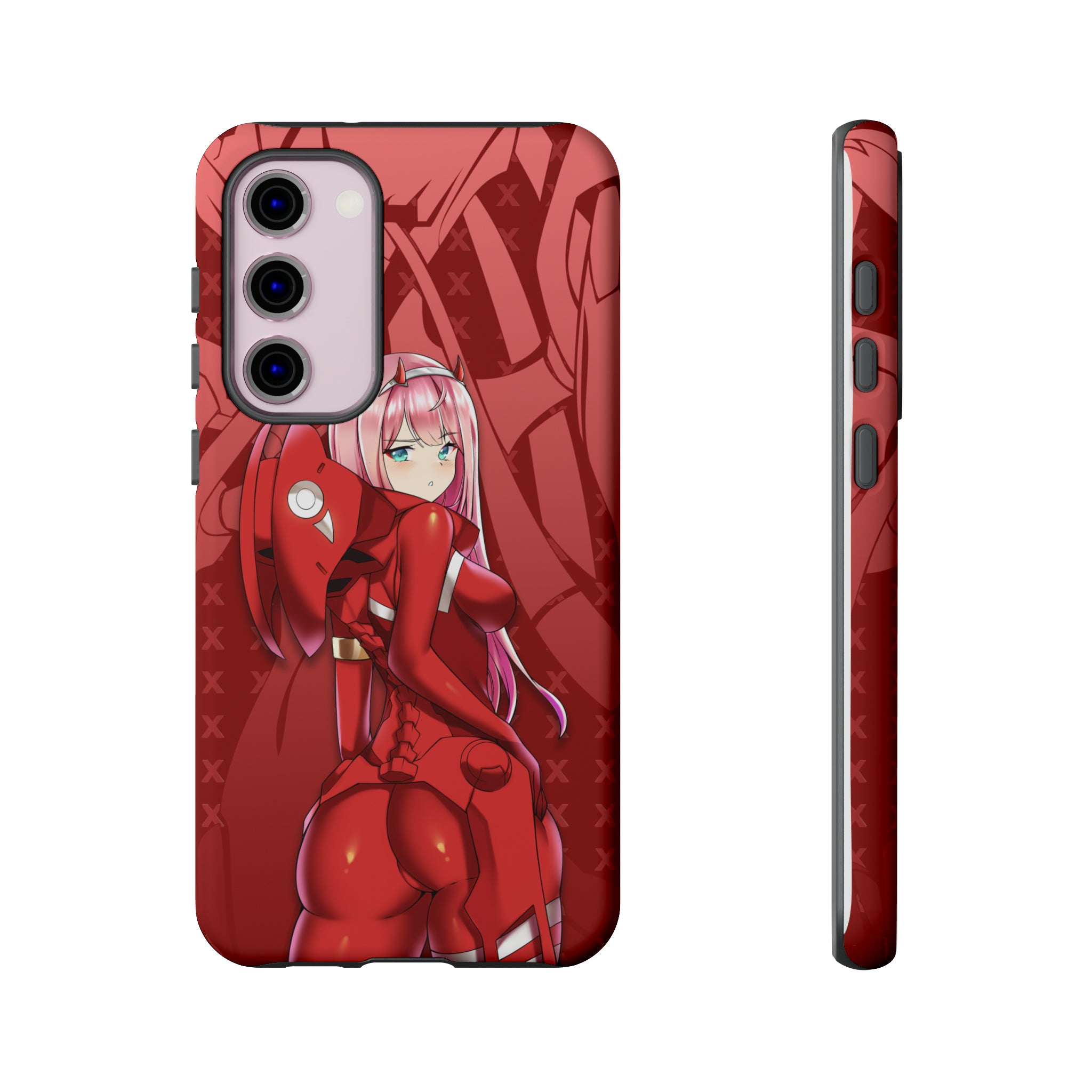 Zero Two V2 Anime Phone Case for iPhone 15/14/13/12/11 Pro Max - Cute Japanese Cartoon Character Shockproof Protective Cover - Perfect for Cosplay, Anime Fans & Daily Use