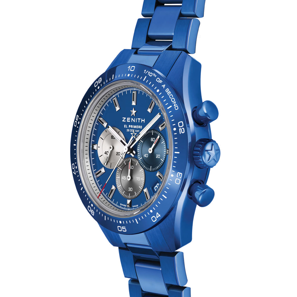 Chronomaster Sport 160th Anniversary Edition 41mm Ceramic Watch - Blue Dial with Stainless Steel Bracelet & Bonus Rubber Strap - Perfect for Luxury Collectors & Special Occasions