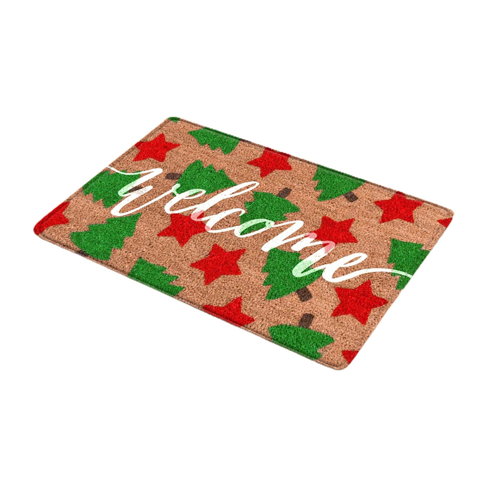 Premium Water-Absorbent Welcome Doormat with Letter Print - Non-Slip Entryway Rug for Home, Bedroom, Living Room & Christmas Decor - Ideal for Indoor/Outdoor Use at Front Door, Patio or Porch