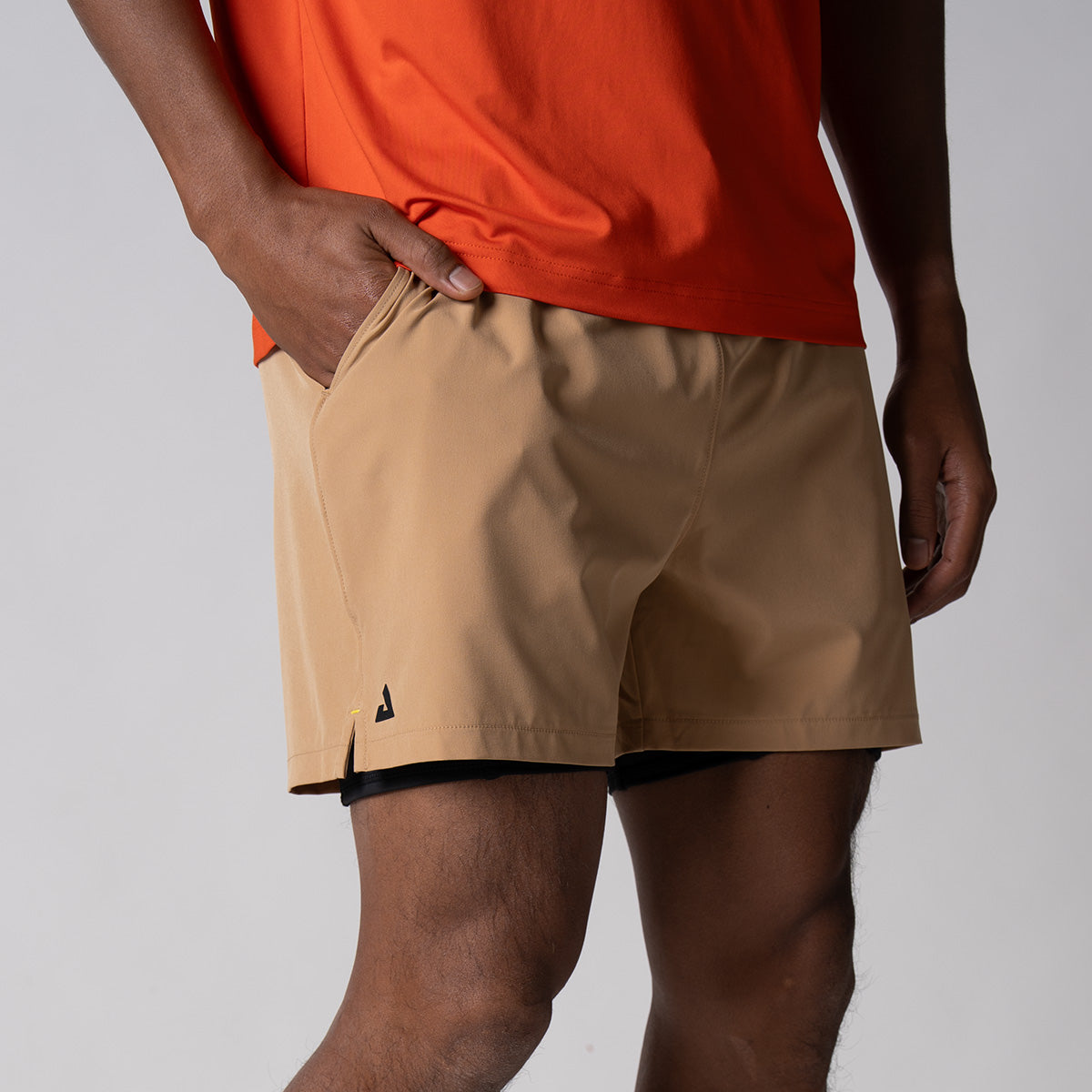 Men's Quick-Dry 2-in-1 Woven Shorts with Built-in Liner - Perfect for Running, Hiking & Outdoor Activities