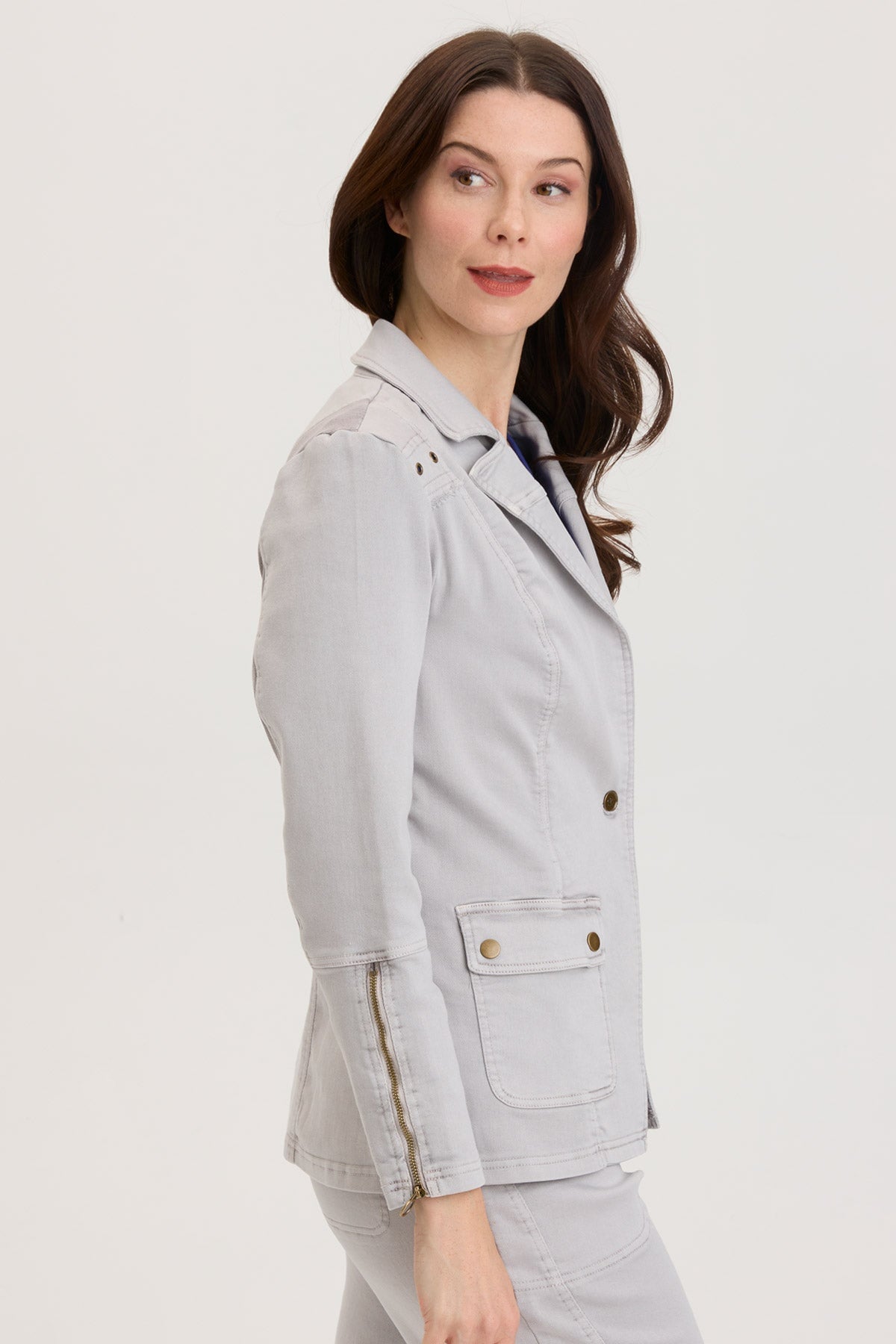 Terrwyn Blazer Soft Pebble Pigment - Premium Women's Fashion Jacket for Office Wear & Business Casual Outfits