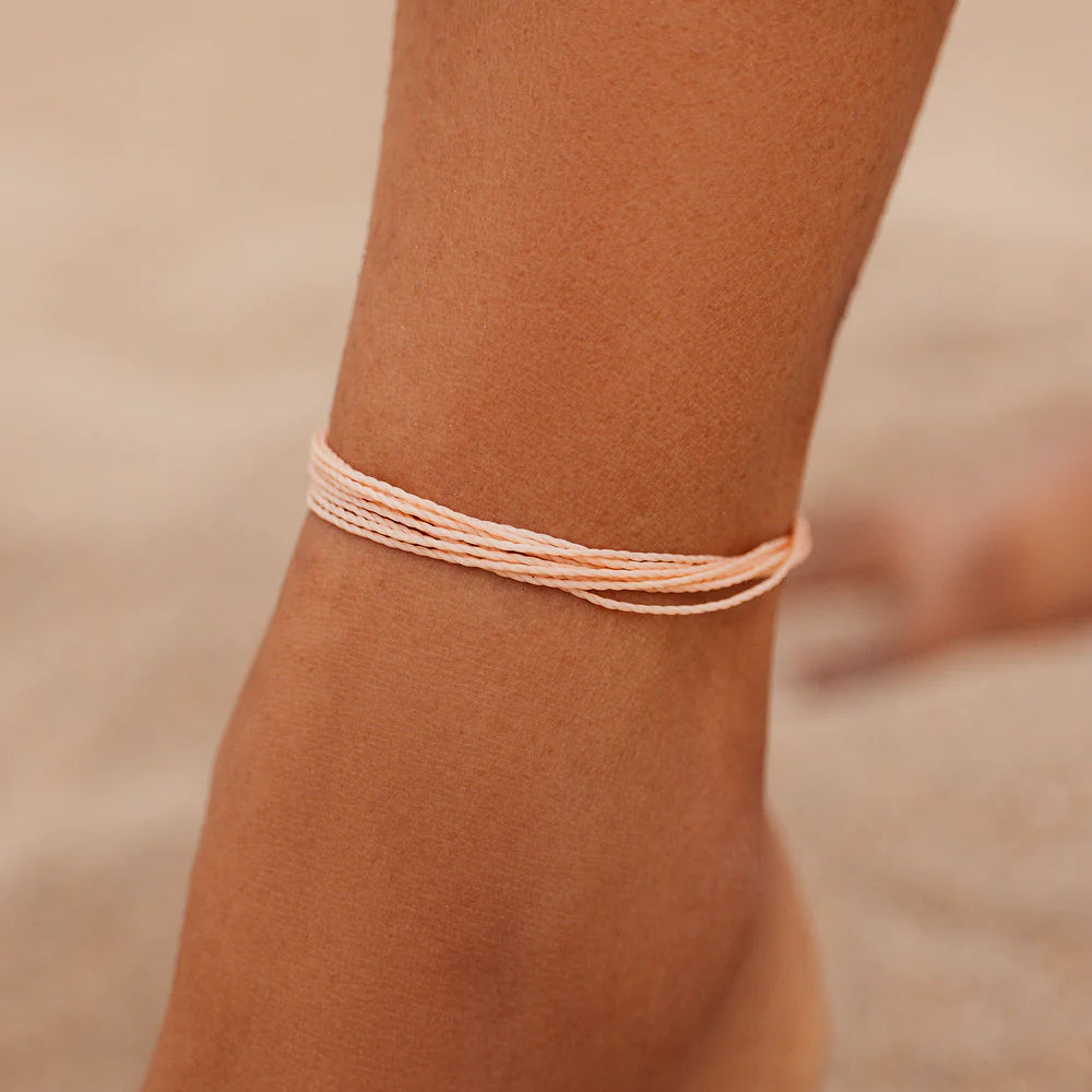Elegant Blush Anklet - Dainty Adjustable Ankle Bracelet for Women | Perfect for Beach, Summer & Boho Fashion