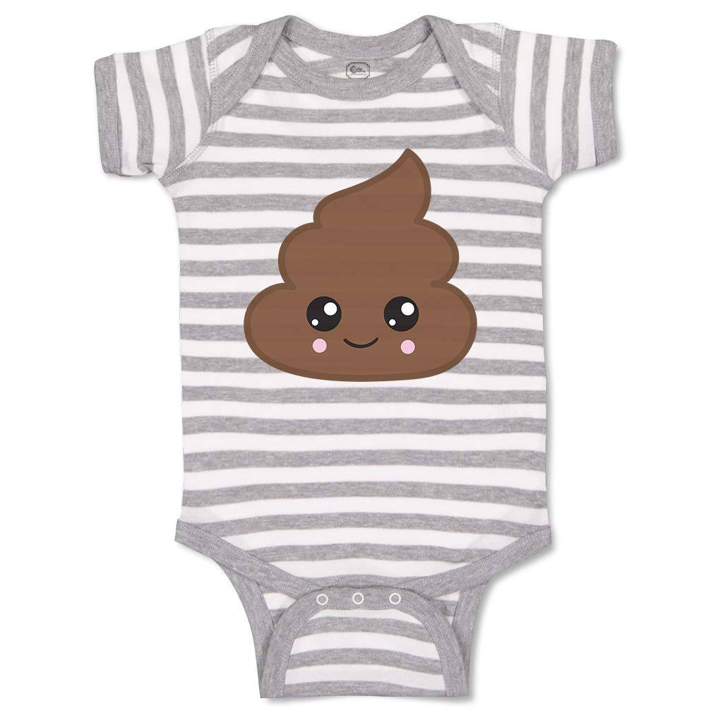 Custom Personalized Baby Bodysuits for Boys & Girls - Soft Cotton Striped Onesies with Smile & Poop Designs - Perfect for Newborns, Infants, and Toddlers - Ideal for Playtime, Photo Shoots, and Everyday Wear