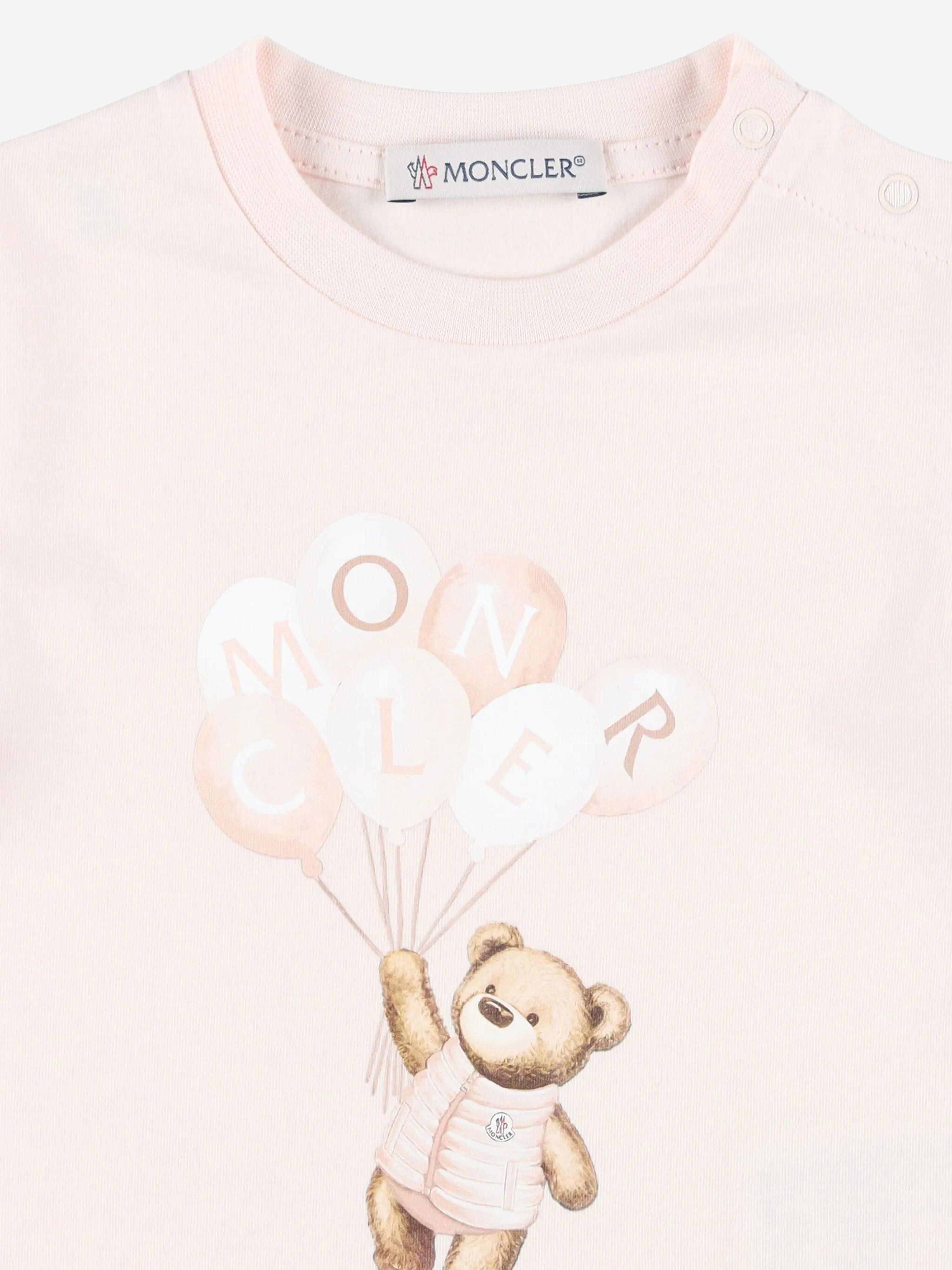 Adorable Baby Girls' Pink Bear Print T-Shirt - Soft Cotton Cute Animal Graphic Tee for Toddler Playdates & Photo Shoots