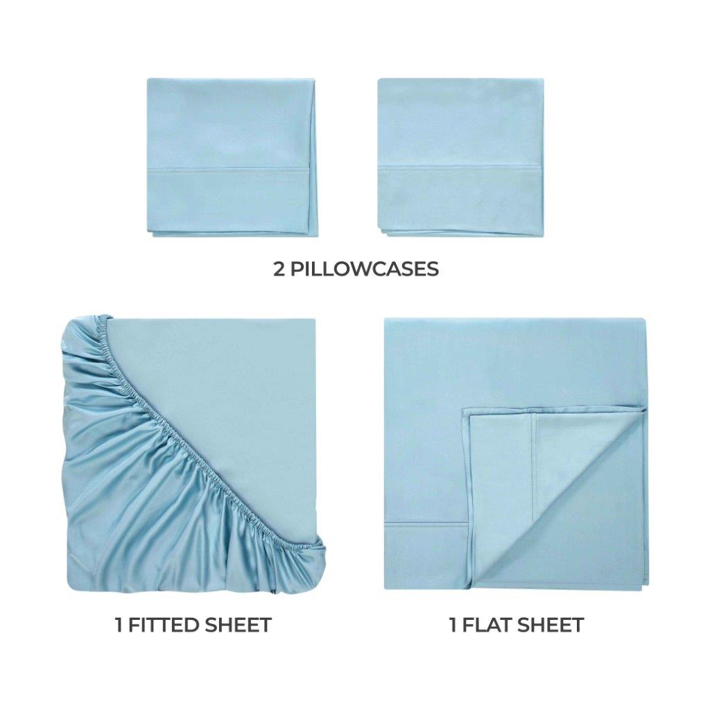 400 Thread Count Modal Beechwood Bed Sheet Set - Ultra Soft, Breathable & Deep Pocket Fitted - Perfect for Luxury Bedding & Comfortable Sleep