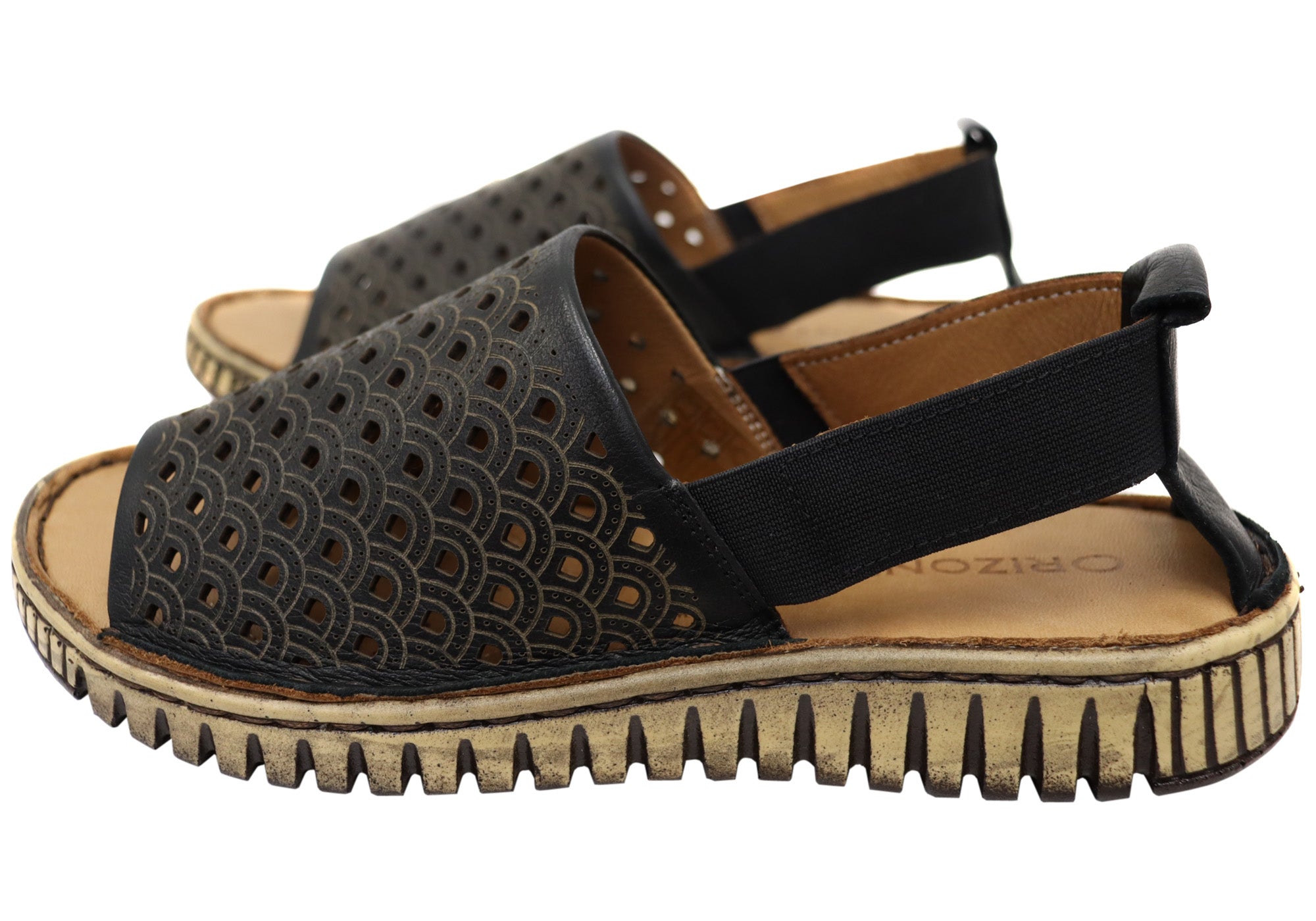 Orizonte Carnival Women's Comfortable European Leather Sandals - Stylish Summer Walking Shoes for Beach, Vacation & Casual Outings