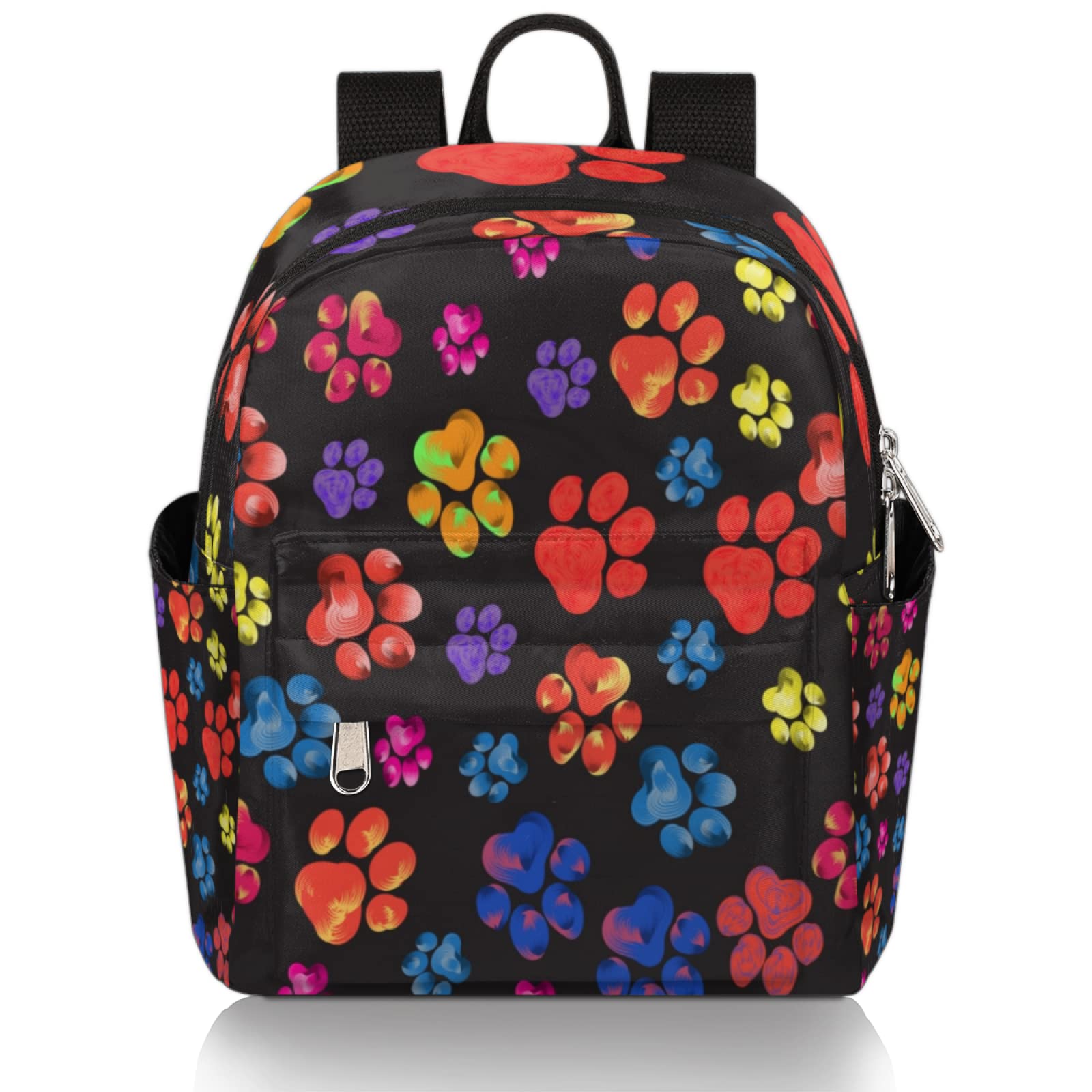 Mini Backpack for Women - Cute Small Travel Backpack with Dog Paw Print & Rainbow Design, Lightweight Casual Shoulder Bag for Girls Teens, School Bookbag, Daypack - Perfect for Travel, School & Daily Use
