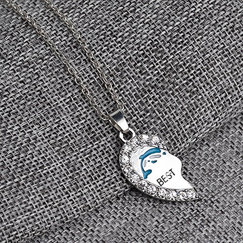 Best Friends Necklace Set for 2 - Matching Half Heart Pendant Necklaces for Women & Girls | BFF Gifts for Besties | Friendship Jewelry for Sisters, Couples & Loved Ones | Perfect for Anniversaries, Birthdays & Valentine's Day