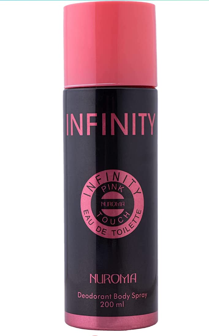 Nuroma Fragrances Infinity Women Black Deodorant for Women - Long Lasting 200ml Body Spray, Fresh Scent, Aluminum Free - Perfect for Daily Use, Gym, Work & Outdoor Activities
