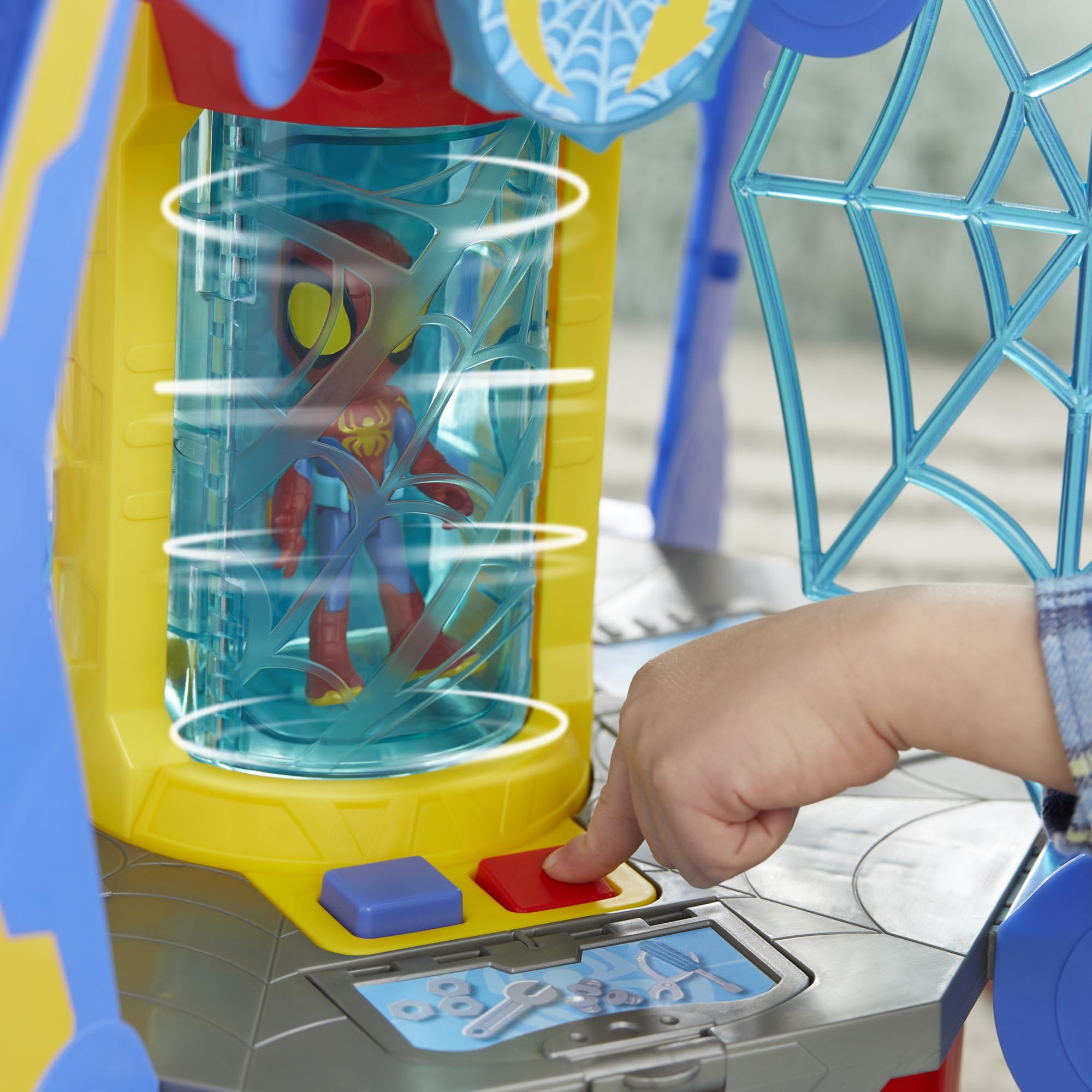 Spidey and His Amazing Friends Web-Spinners Web-Quarters Playset - Marvel Superhero Action Figure Toy Set with Vehicle & Accessories for Kids Ages 3+ | Pretend Play, Birthday Gift, Superhero Adventure Roleplay