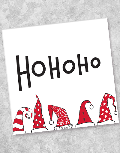 Ho Ho Hatz Luncheon Napkins - 44 Count Premium Holiday Paper Napkins for Christmas Parties, Dinner, and Festive Celebrations